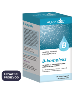 AURAXOL® B-kompleks za energiju, funkcije živčanog i imunološkog sustava, 90 kapsula